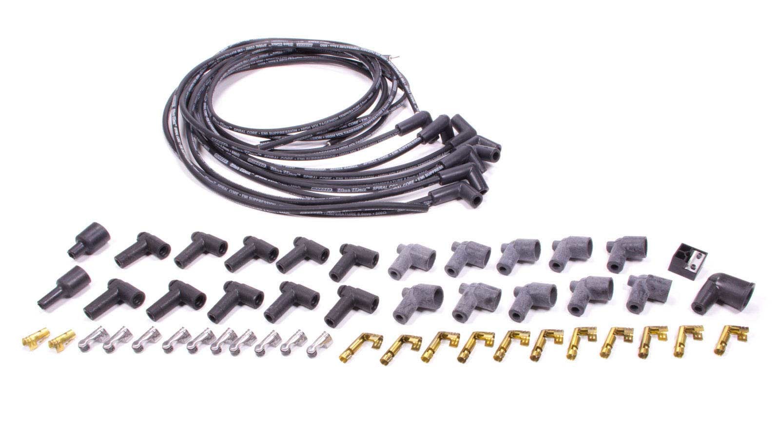 Moroso Spark Plug Boot & Terminal Kit - Blue Max - 90 Degree Ends - Set of  8 - 72070 